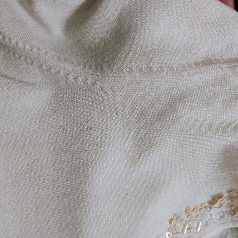 Beaded Liz Claiborne lightweight sweater
